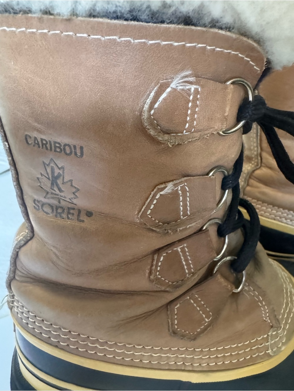Sorel Women's Winter Lace-Up Boots Vintage Kaufman Caribou Made in Canada - Picture 5 of 10